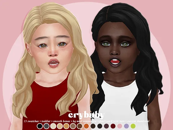 Maxis Match crybaby karley hair (aharris00britney) toddler f by crybaby - The Sims 4 Custom Content