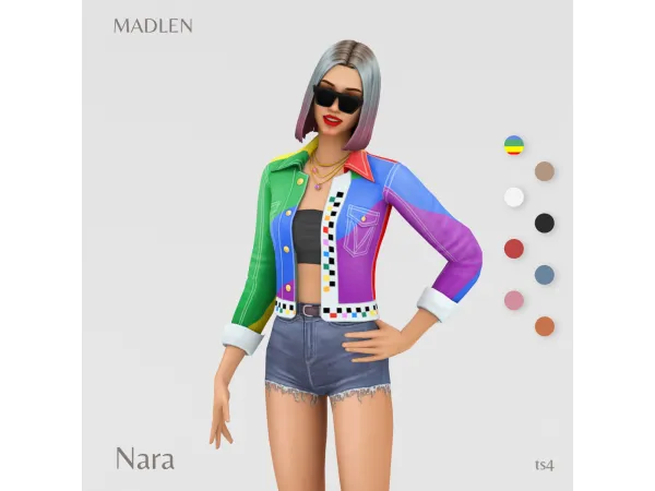 Maxis Match Nara Jacket by madlensims - The Sims 4 Custom Content