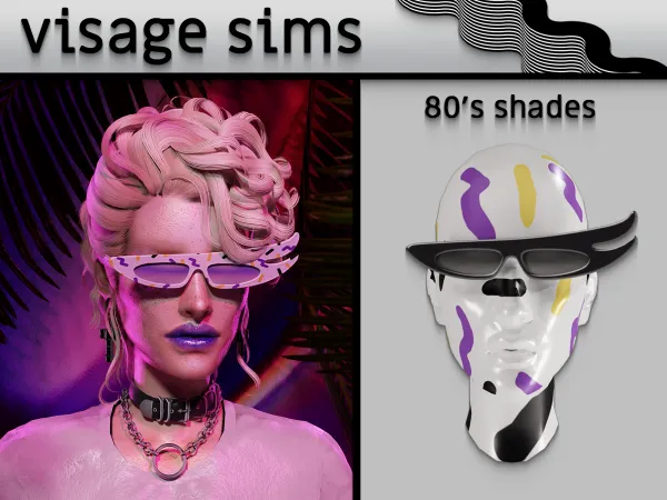 Alpha 80s shades by v1s4g3 - The Sims 4 custom content