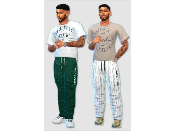 Maxis Match Jack Jones Male Joggers and Tees by simsfinds - The Sims 4 Custom Content