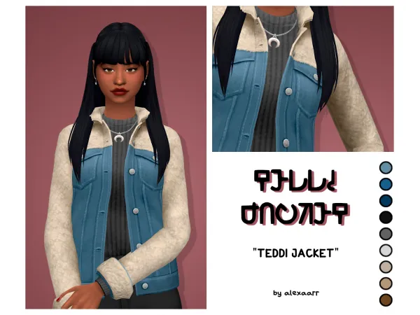 Maxis Match Teddi Jacket by simsfinds - The Sims 4 Custom Content