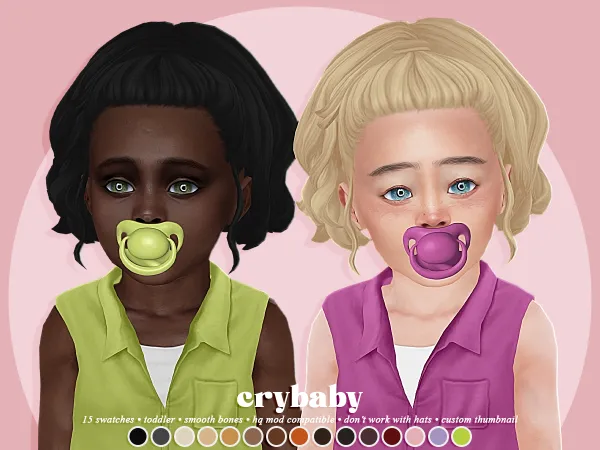Alpha crybaby dina hair (imvikai) toddler f by crybaby - The Sims 4 Custom Content