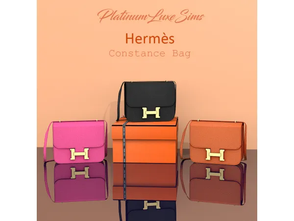 Alpha Hermès Constance Bag Vol1 by simsfinds - The Sims 4 Custom Content