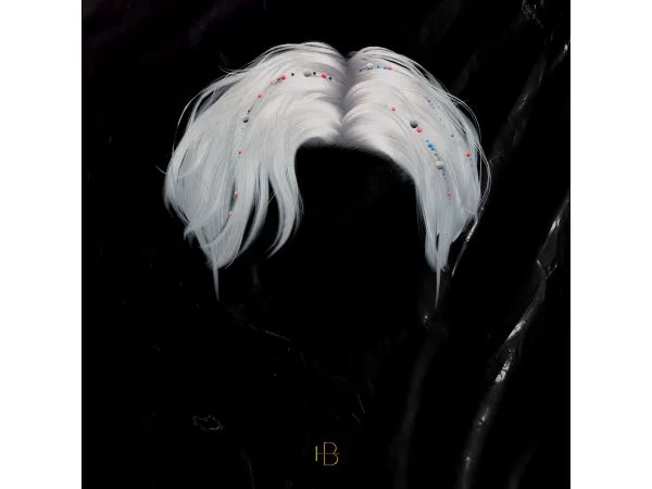 Alpha HAIR 24 ZION PERM by MoooD - The Sims 4 Custom Content