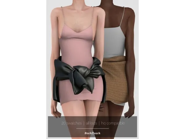 Alpha Tina Simply Short Dress Tied Sweatshirt by BackTrack - The Sims 4 Custom Content