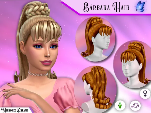 Maxis Match BÁRBARA HAIR by mirroreddreamscc - The Sims 4 Custom Content