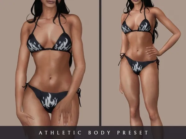 Alpha Athletic Body Preset by Lutessasims - The Sims 4 Custom Content