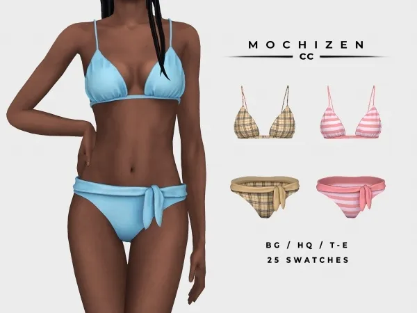 Mix Mochizen Bikini Swimsuit by mochizen-cc - The Sims 4 custom content