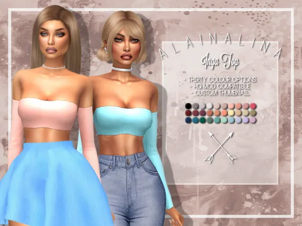 Maxis Match Inga Top by alainalina - The Sims 4 Custom Content