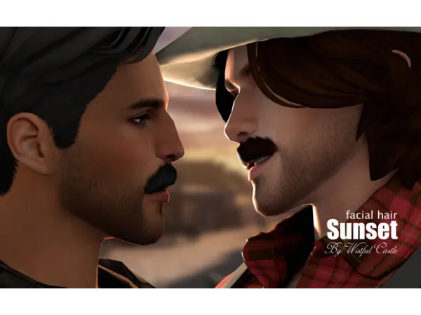 Mix Sunset (Facial hair) by simsfinds - The Sims 4 Custom Content