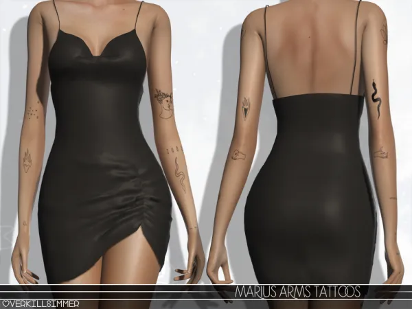 Mix Marius arms tattoos by overkillsimmer - The Sims 4 Custom Content