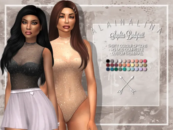 Maxis Match Sophia Bodysuit - The Sims 4 Custom Content
