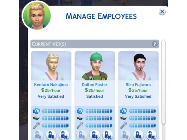 Maxis Match Employee Satisfaction by simsfinds - The Sims 4 Custom Content