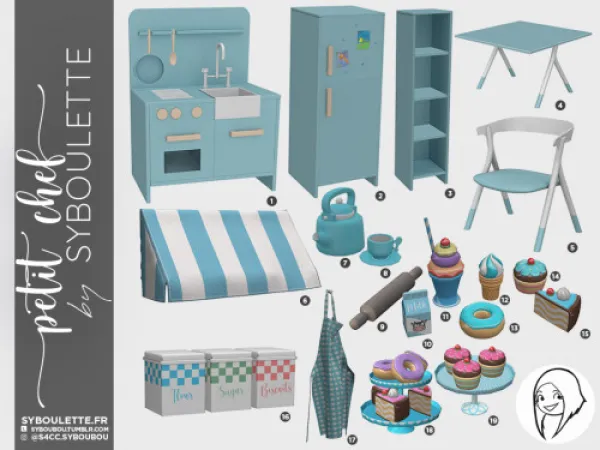 Alpha Petit Chef set by simsfinds - The Sims 4 Custom Content