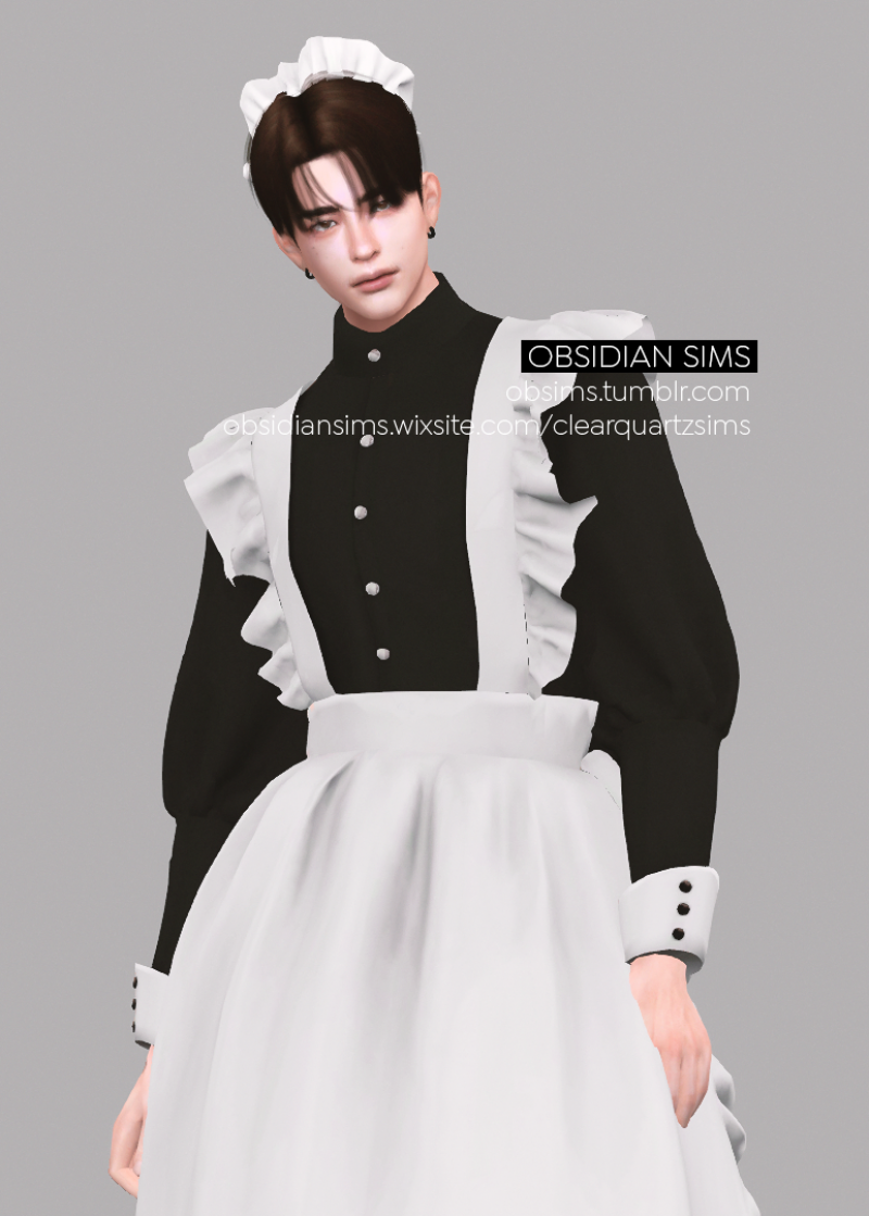 Male Maid Outfit┊New mesh 5k followers gift!! by OBSIDIAN SIMS - The Sims 4  Download - SimsFinds.com