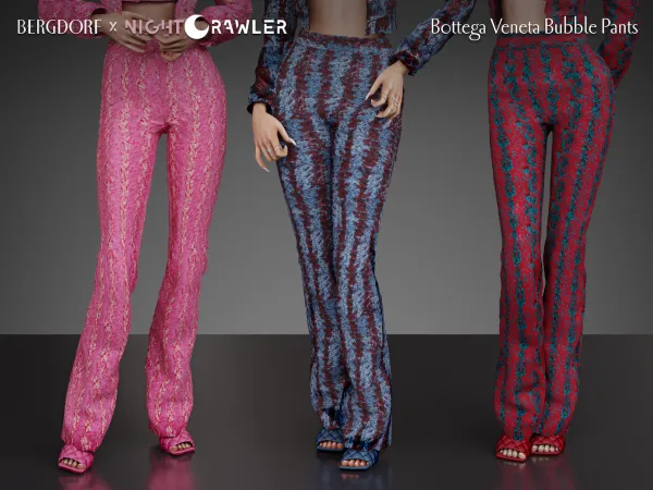 Alpha bottega veneta bubble pants by bergdorfsims - The Sims 4 Custom Content