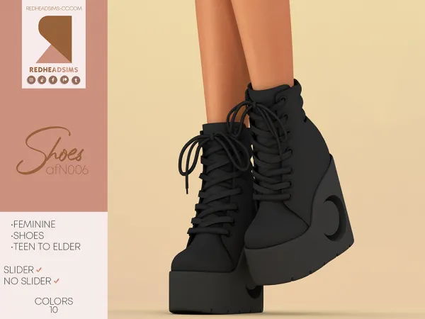 Mix AF SHOES N006 by redheadsims - The Sims 4 Custom Content