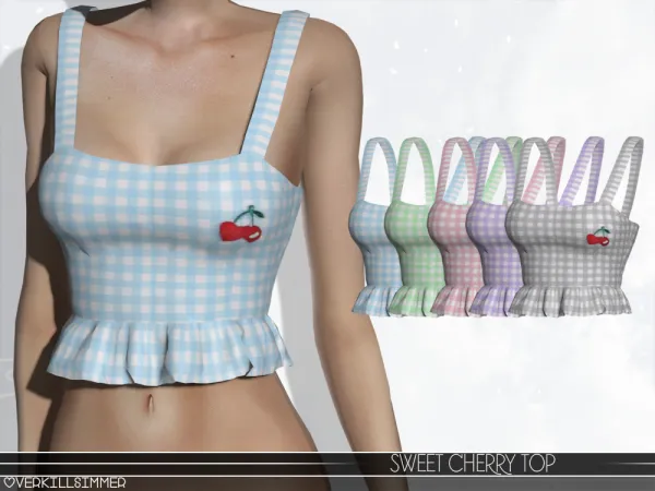 Alpha Sweet Cherry Top by overkillsimmer - The Sims 4 Custom Content