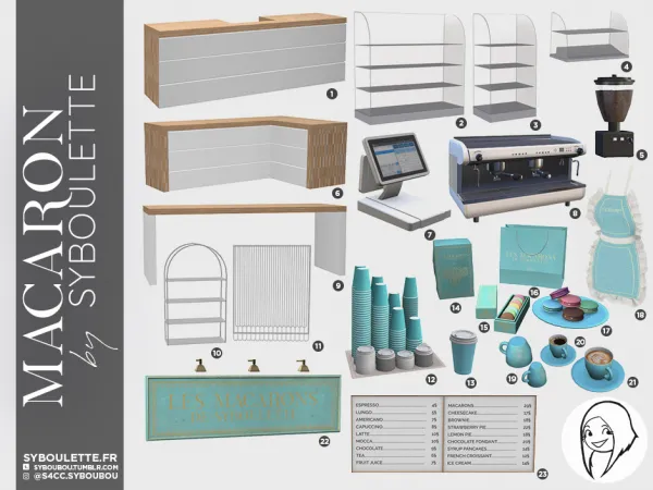 Alpha MACARON BAKERY - The Sims 4 Custom Content