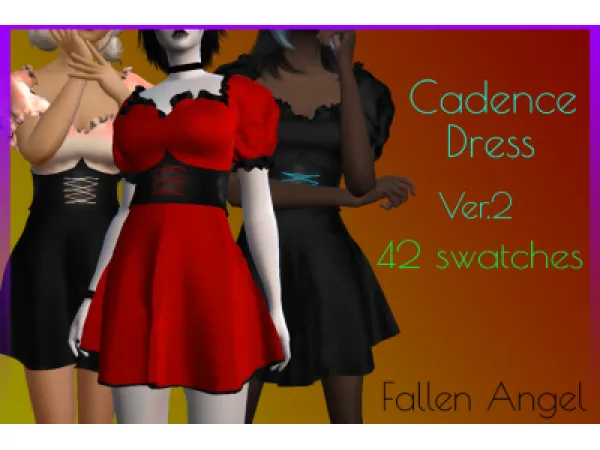 Alpha Cadence Dress Ver2 - The Sims 4 Custom Content