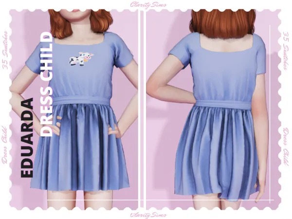 Mix Eduarda Dress Child by Clarity Sims - The Sims 4 Custom Content