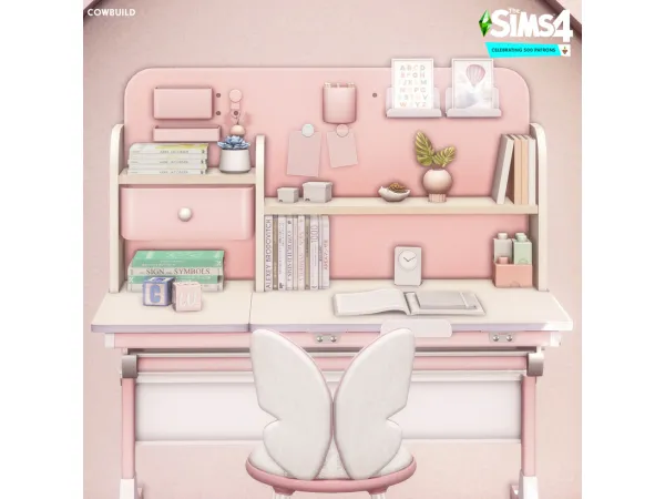 Maxis Match Kids study space by cowbuild - The Sims 4 Custom Content