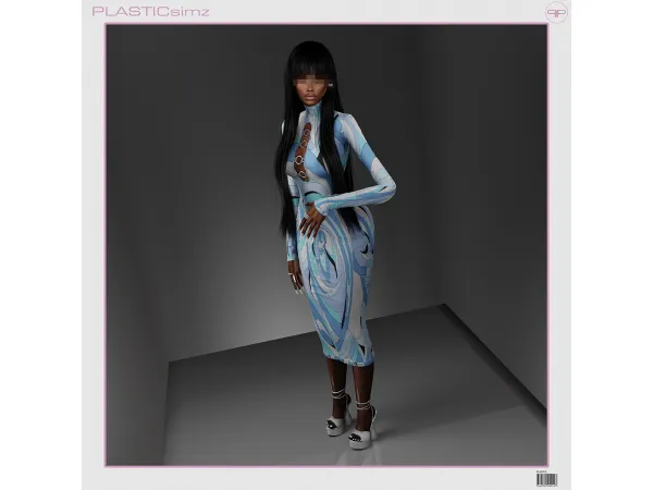 Alpha PLASTICsimz Amina Dress by plasticsimz - The Sims 4 custom content