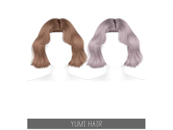 Alpha YUMI HAIR - The Sims 4 Custom Content