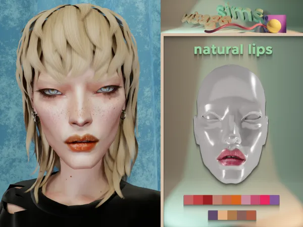 Alpha visage sims natural lips by v1s4g3 - The Sims 4 custom content