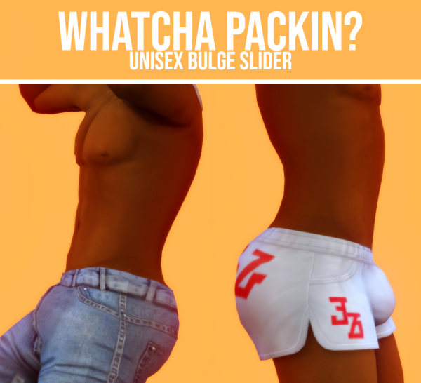 Maxis Match whatcha packin bulge slider land by simsfinds - The Sims 4 Custom Content