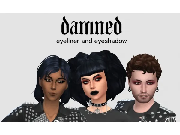 Maxis Match Damned eyeliner and eyeshadow - The Sims 4 Custom Content
