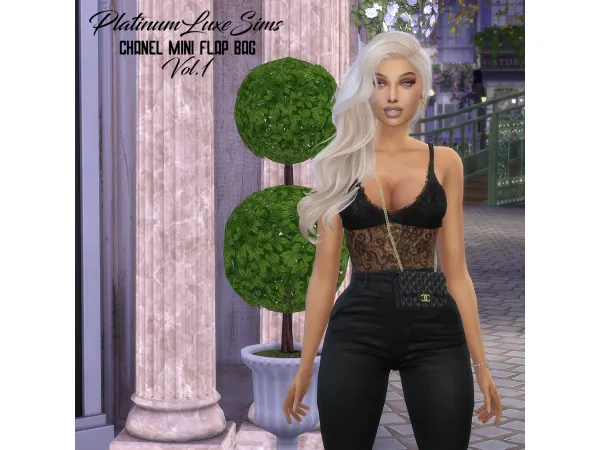 Alpha Chanel Mini Flap Bag Adults Accessory by simsfinds - The Sims 4 Custom Content