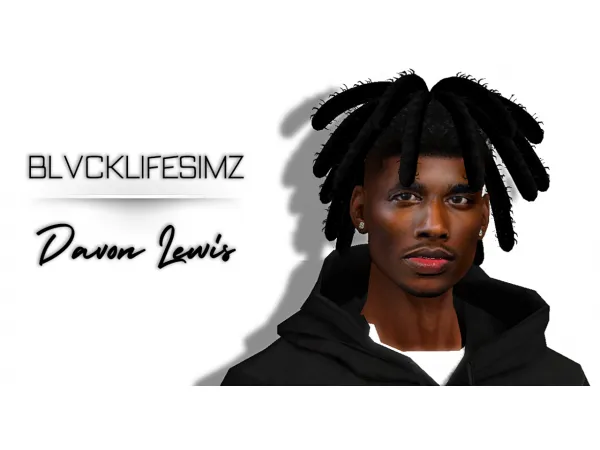 Alpha BLS Sim Release Davon Lewis by simsfinds - The Sims 4 Custom Content