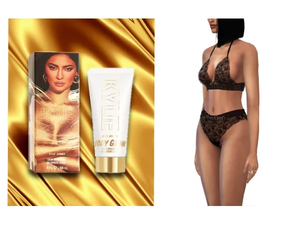 Mix KYLIE COSMETICS BODY GLOW by fifthscreations - The Sims 4 Custom Content