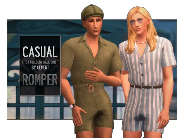 Maxis Match Casual Romper A Fullbody Male Outfit - The Sims 4 Custom Content