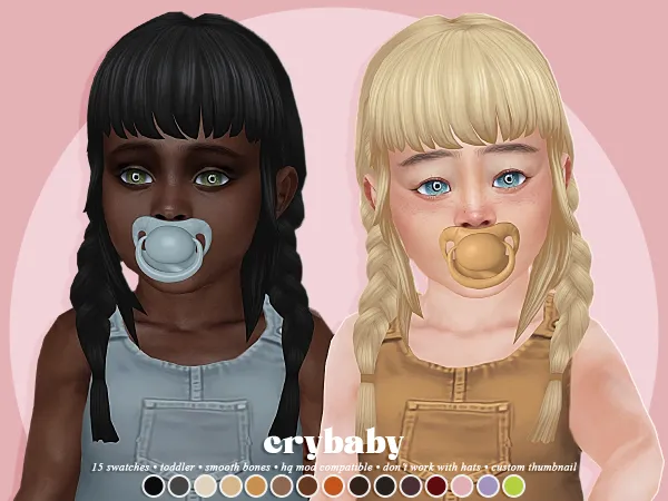 Maxis Match crybaby jeen hair (imvikai) by crybaby - The Sims 4 Custom Content