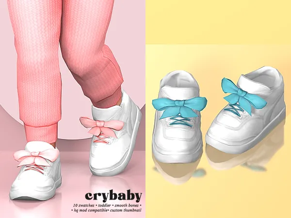 Mix crybaby bow sneakers (dissia) by crybaby - The Sims 4 custom content