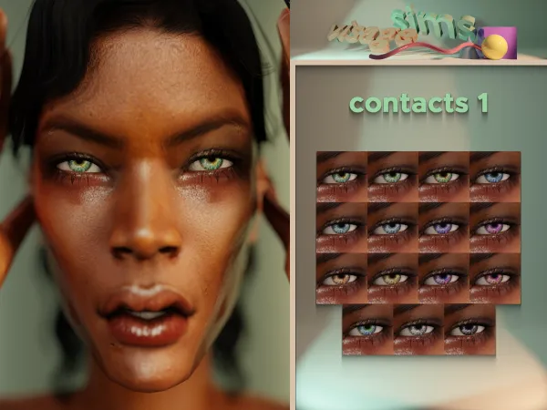 Alpha contacts 1 by v1s4g3 - The Sims 4 custom content