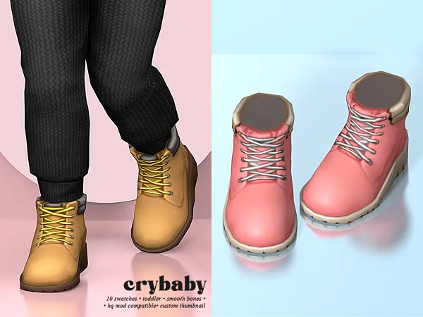 Mix crybaby mars boots (saurus) by crybaby - The Sims 4 custom content