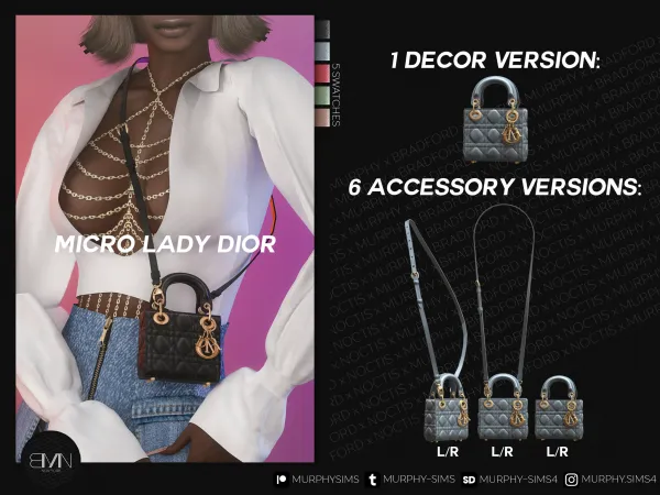 Alpha Micro Lady Dior Bag by bradford - The Sims 4 Custom Content