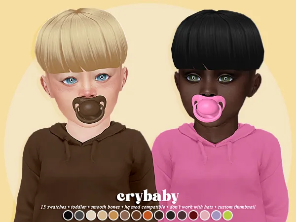 Maxis Match crybaby easton hair (veve) by crybaby - The Sims 4 Custom Content