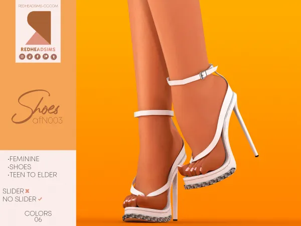 Alpha AF SHOES N003 by redheadsims - The Sims 4 Custom Content