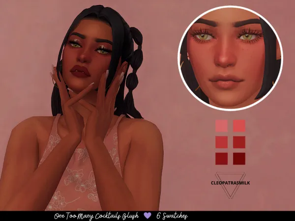 Maxis Match One Too Many Cocktails Blush (hot summer collection) by lumslums - The Sims 4 Custom Content