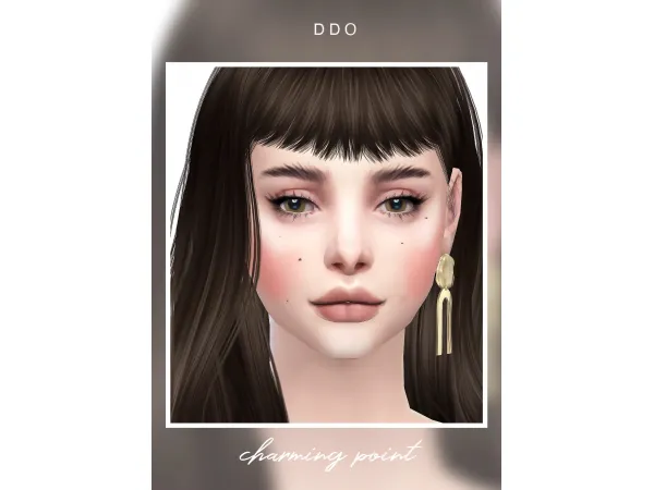 Mix [Face Detail _ Mole] Charming point by simsfinds - The Sims 4 Custom Content