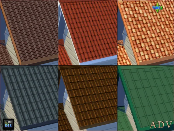 Maxis Match ROOF TILES - The Sims 4 Custom Content