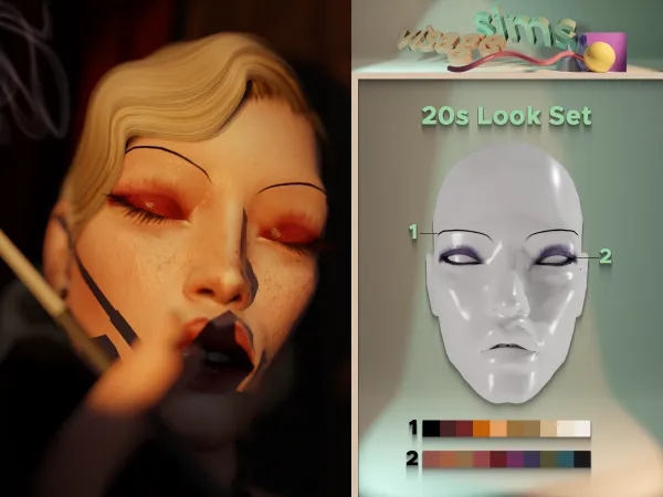 Alpha 20s look beauty set by v1s4g3 - The Sims 4 custom content