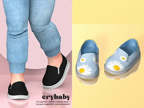 Mix crybaby basic slip on (mmsims) by crybaby - The Sims 4 custom content