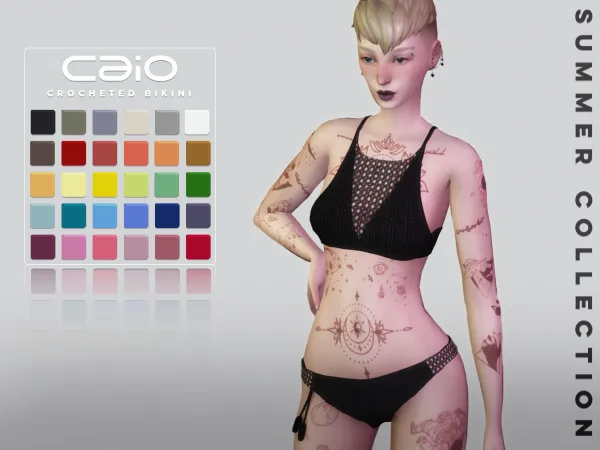 Maxis Match Crocheted Bikini (Summer Collection) by caio-cc - The Sims 4 custom content