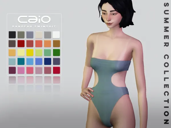 Maxis Match Bandeau Swimsuit (Summer Collection) by caio-cc - The Sims 4 custom content
