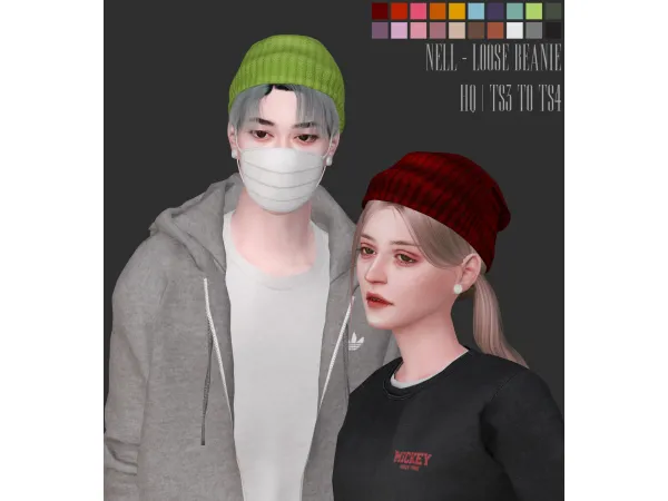Mix Loose Beanie Mitts by simsfinds - The Sims 4 Custom Content